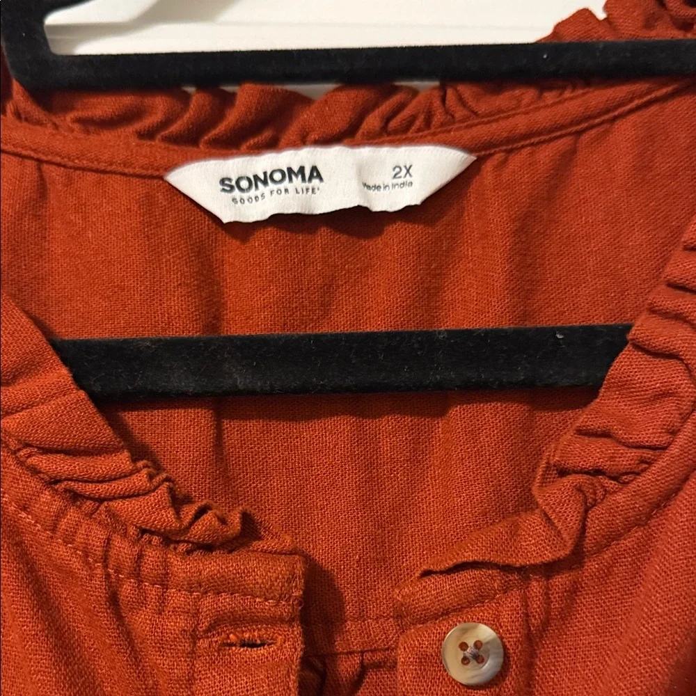 Sonoma Sleeveless Terracotta Blouse - Picture 2 of 7